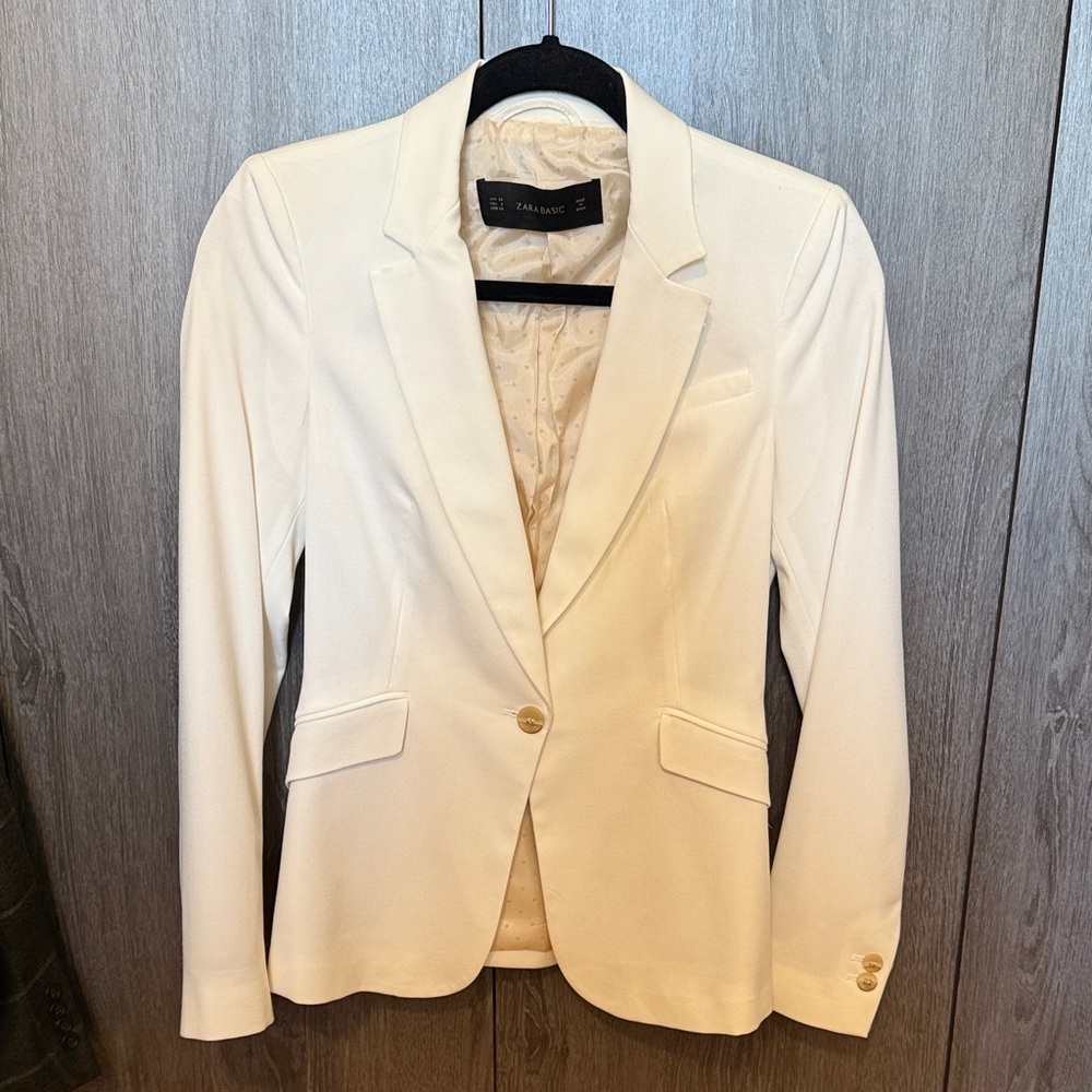 Zara Basic Ivory Blazer